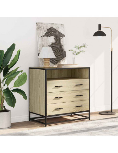 Cassettiera Rovere Sonoma 70x41x70 cm in Legno Multistrato