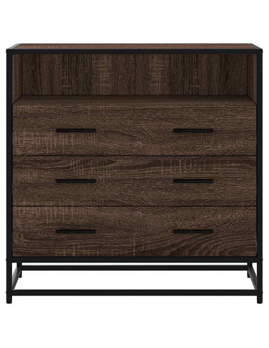 Cassettiera Rovere Marrone 70x41x70 cm in Legno Multistrato