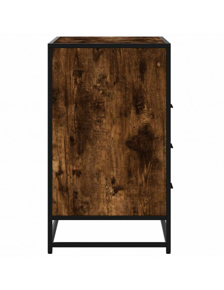 Cassettiera Rovere Fumo 70x41x70 cm in Legno Multistrato