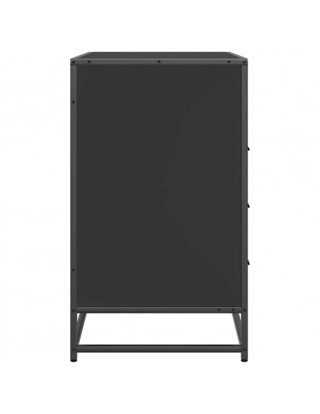 Cassettiera Nera 70x41x70 cm in Legno Multistrato