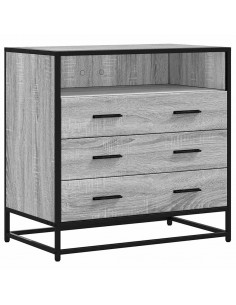 Cassettiera Grigio Sonoma 70x41x70 cm in Legno Multistrato