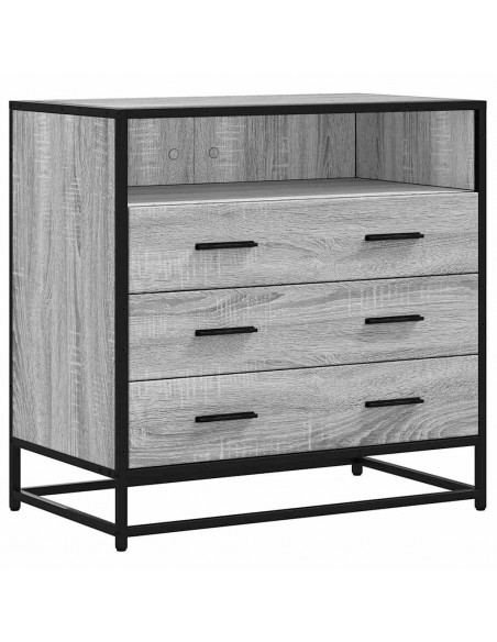 Cassettiera Grigio Sonoma 70x41x70 cm in Legno Multistrato