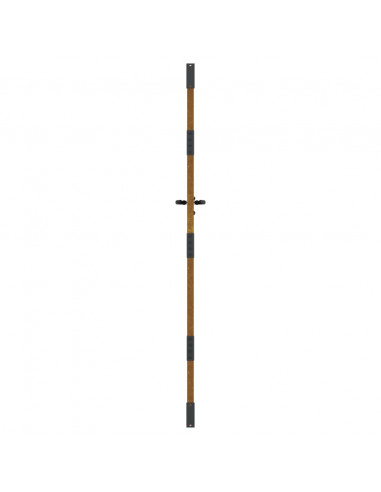 Cancello da Giardino 85x200 cm in Acciaio Corten Design Bambù