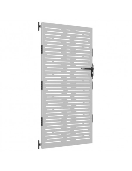 Cancello da Giardino 85x200 cm Acciaio Corten Design Quadrato