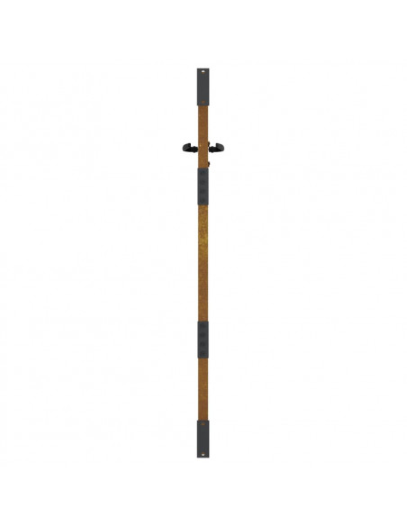 Cancello da Giardino 85x150 cm in Acciaio Corten Design Bambù
