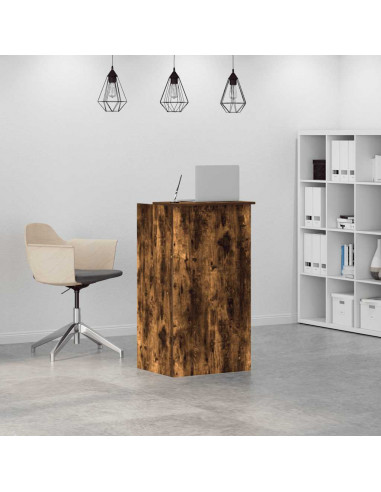 Banco Reception Rovere Fumo 55x50x103,5 cm in Legno Multistrato