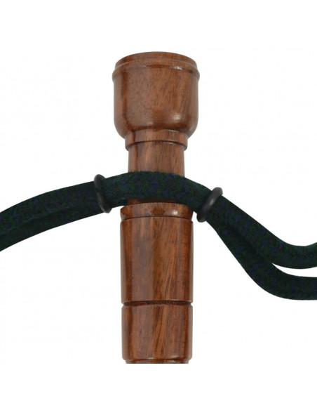 Cornamusa Scozzese per Bambini in Watch Tartan Nero e Verde