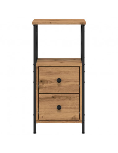 Comodino Rovere Artigianale 34x35,5x70 cm in Legno Multistrato