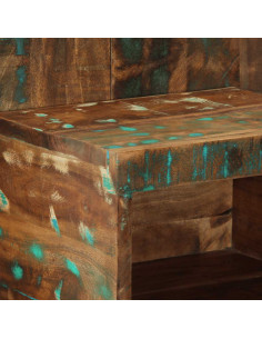 Comodino Multicolore 50x27x50 cm in Legno Massello Recupero