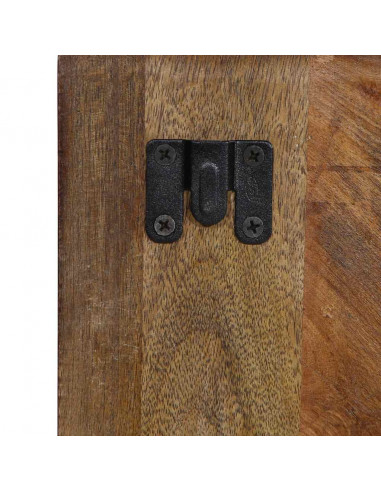 Comodino Multicolore 50x27x50 cm in Legno Massello Recupero