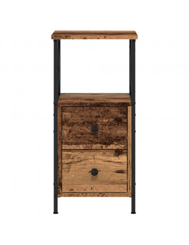 Comodino Legno Antico 34x35,5x70 cm in Legno Multistrato