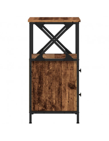 Comodino Legno Antico 34x35,5x70 cm in Legno Multistrato