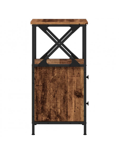 Comodino Legno Antico 34x35,5x70 cm in Legno Multistrato