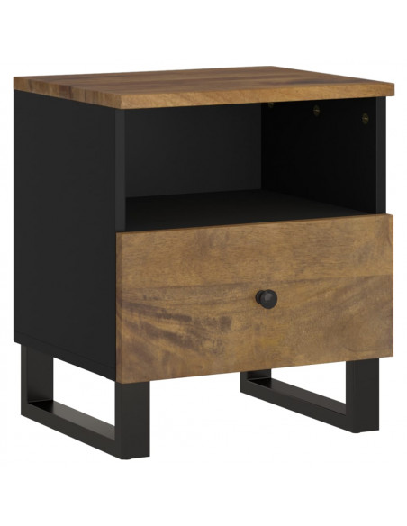 Comodino in Legno Massello di Mango e Legno Multistrato