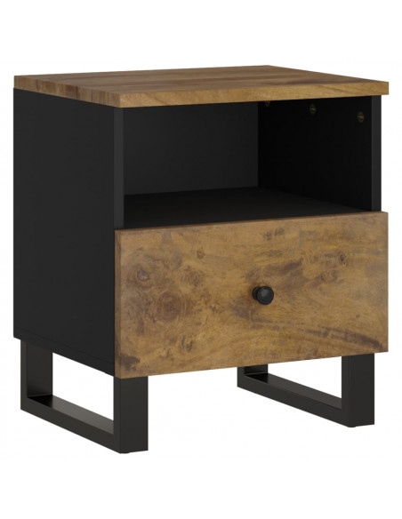 Comodino in Legno Massello di Mango e Legno Multistrato