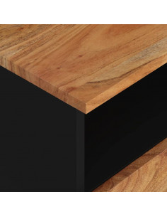 Comodino in Legno Massello di Acacia e Legno Multistrato