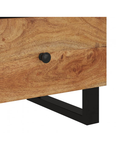 Comodino in Legno Massello di Acacia e Legno Multistrato