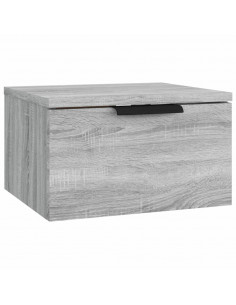 Comodino a Muro Grigio Sonoma 34x30x20 cm