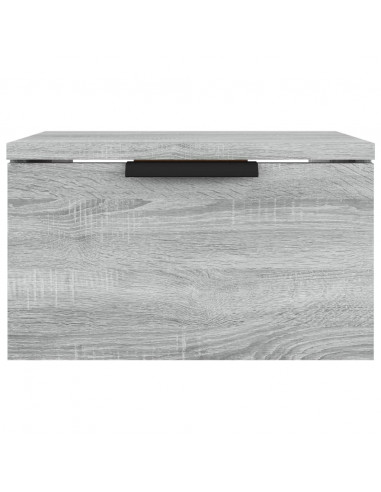 Comodino a Muro Grigio Sonoma 34x30x20 cm