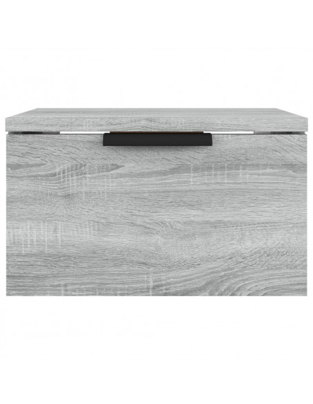 Comodino a Muro Grigio Sonoma 34x30x20 cm