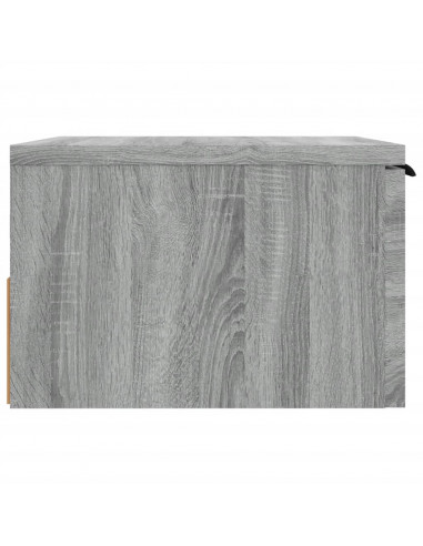 Comodino a Muro Grigio Sonoma 34x30x20 cm