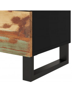 Comodino 50x33x62cm Legno Massello Recupero e Legno Multistrato