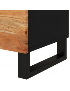 Comodino 50x33x62 cm Legno Massello Acacia e Legno Multistrato