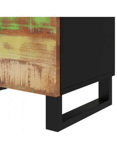 Comodino 50x33x60cm Legno Massello Recupero e Legno Multistrato