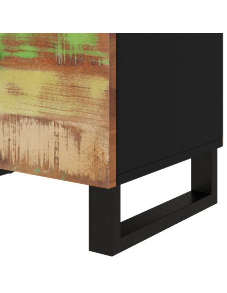 Comodino 50x33x60cm Legno Massello Recupero e Legno Multistrato