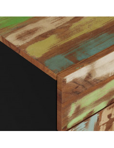 Comodino 50x33x60cm Legno Massello Recupero e Legno Multistrato