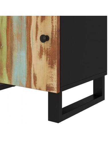 Comodino 50x33x60cm Legno Massello Recupero e Legno Multistrato