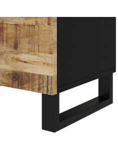 Comodino 50x33x60cm Legno Massello di Mango e Legno Multistrato