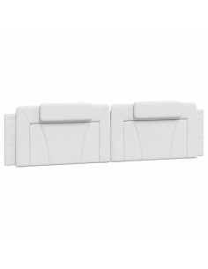 Cuscino Testiera Bianco 200 cm in Similpelle