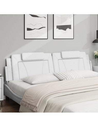 Cuscino Testiera Bianco 200 cm in Similpelle