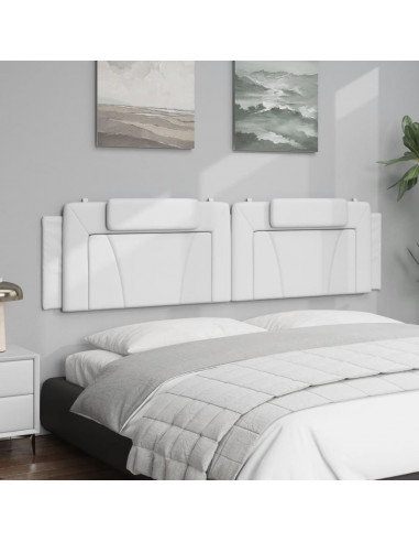 Cuscino Testiera Bianco 200 cm in Similpelle