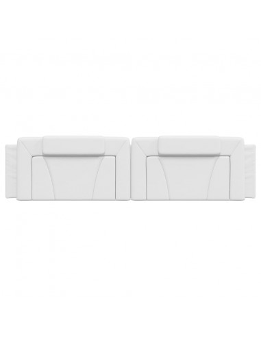 Cuscino Testiera Bianco 200 cm in Similpelle