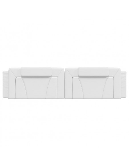 Cuscino Testiera Bianco 200 cm in Similpelle