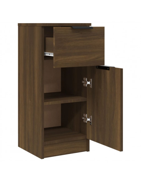 Credenze 2 pz Rovere Marrone 30x30x70 cm in Legno Multistrato