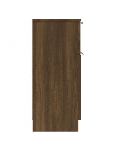 Credenze 2 pz Rovere Marrone 30x30x70 cm in Legno Multistrato