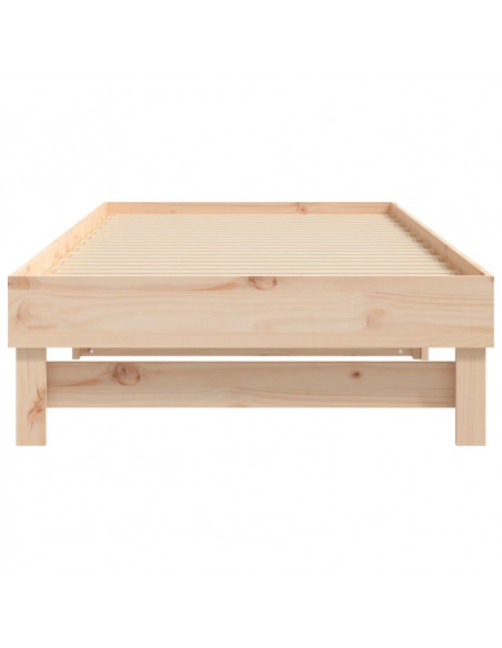 Dormeuse Estraibile 2x(90x200) cm Legno Massello di Pino