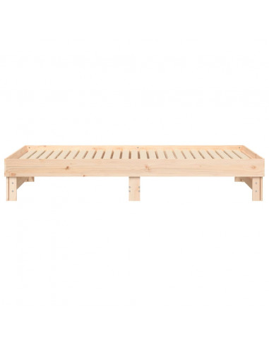 Dormeuse Estraibile 2x(90x200) cm Legno Massello di Pino