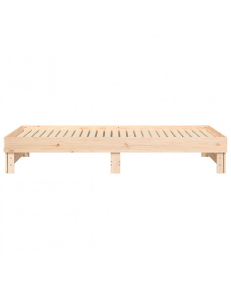 Dormeuse Estraibile 2x(90x200) cm Legno Massello di Pino
