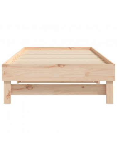 Dormeuse Estraibile 2x(80x200) cm in Legno Massello di Pino