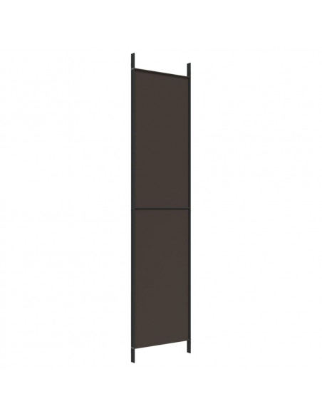 Divisorio a 3 Pannelli Marrone 150x220 cm in Tessuto