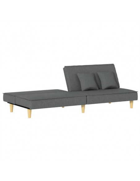 Divano Letto Grigio Scuro in Tessuto