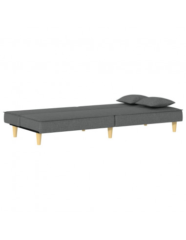 Divano Letto Grigio Scuro in Tessuto