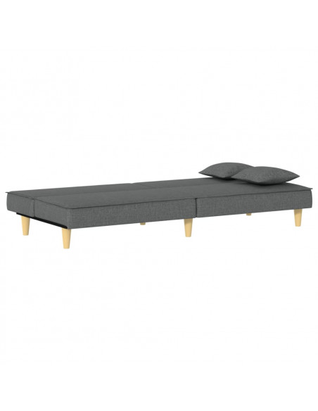 Divano Letto Grigio Scuro in Tessuto