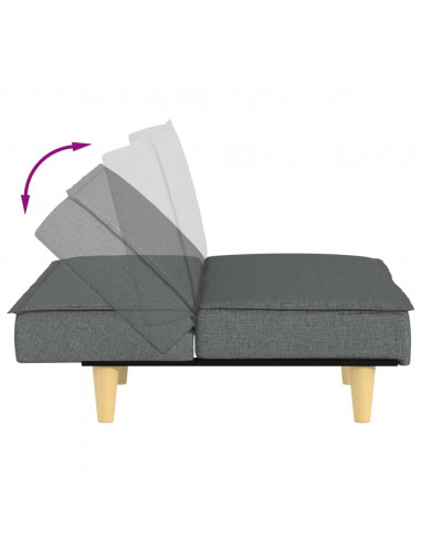 Divano Letto Grigio Scuro in Tessuto