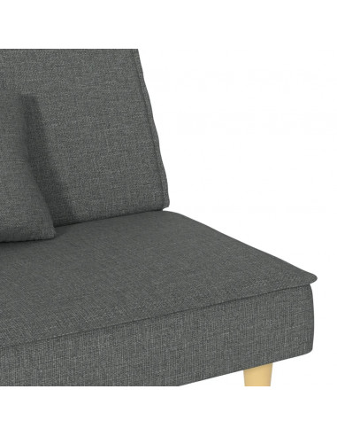 Divano Letto Grigio Scuro in Tessuto