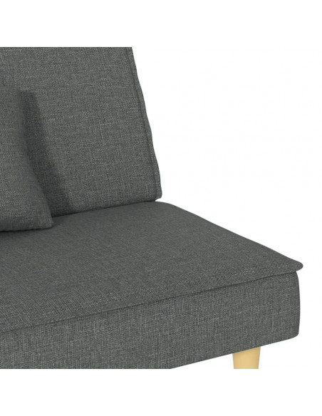 Divano Letto Grigio Scuro in Tessuto